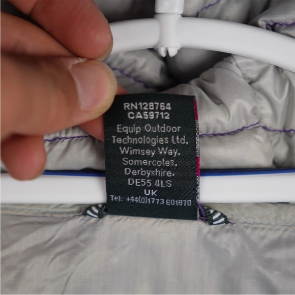 RAB NIKWAX Microlight Down Puffer Alpine Hooded Jacket Coat Size M Purple - Picture 9 of 14